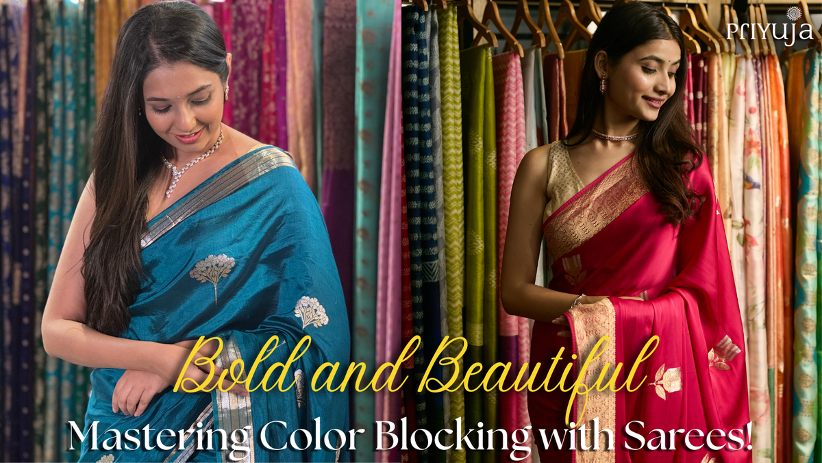 Bold & Beautiful - Color Blocking with Sarees!