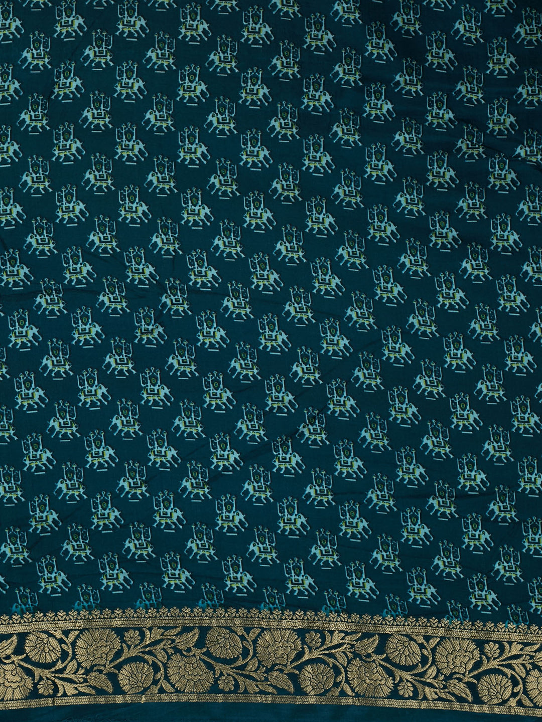 Pink Dola Silk  Patola Printed Banarasi Saree_5