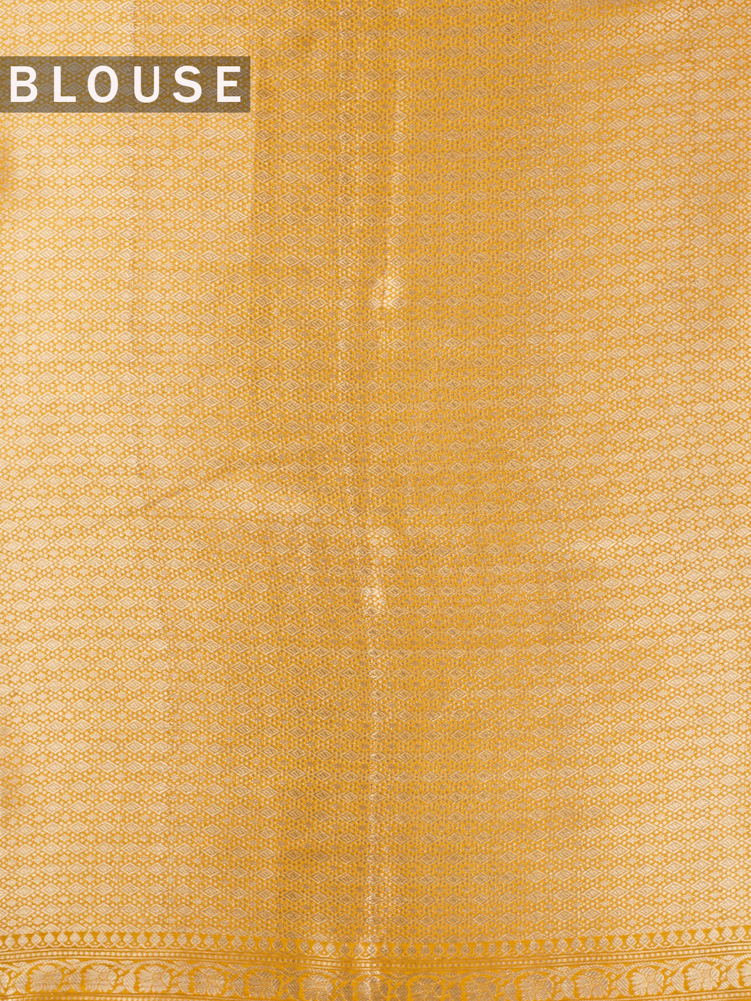 Yellow  Pure Silk Plain With Zari Buti Banarasi Saree_5