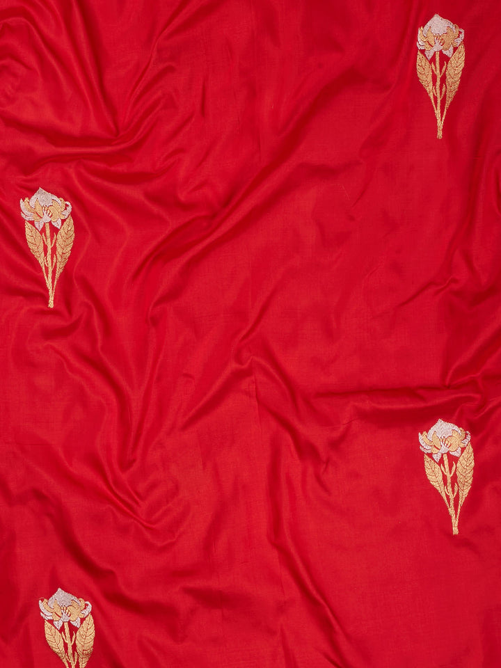 Red Katan Silk Banarasi Saree