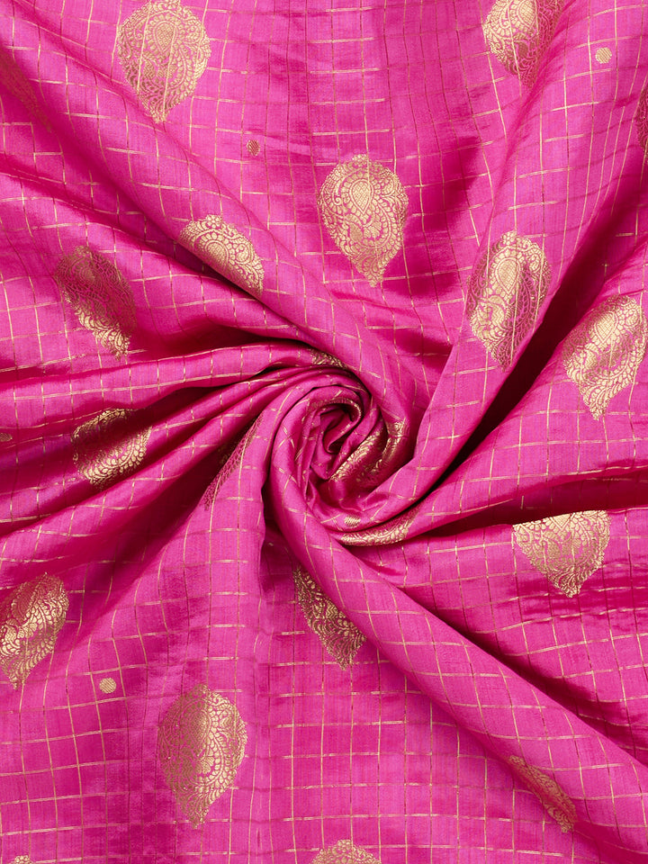 Pink Chiniya Silk Banarasi Saree