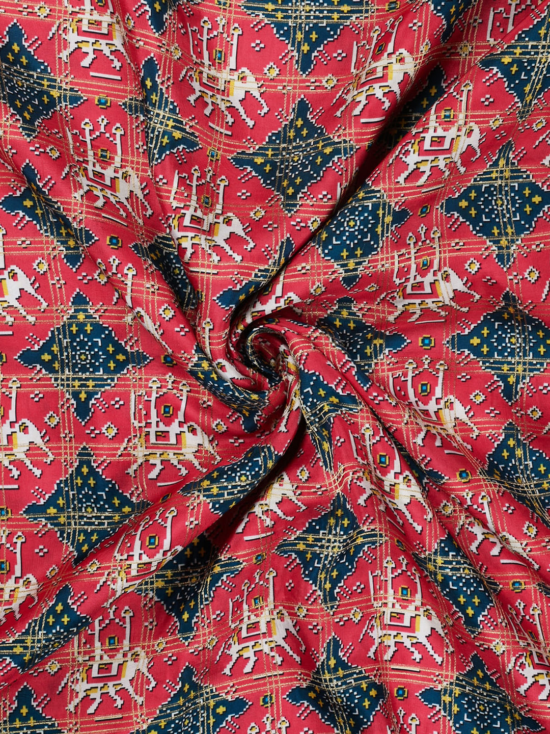 Pink Dola Silk  Patola Printed Banarasi Saree_4