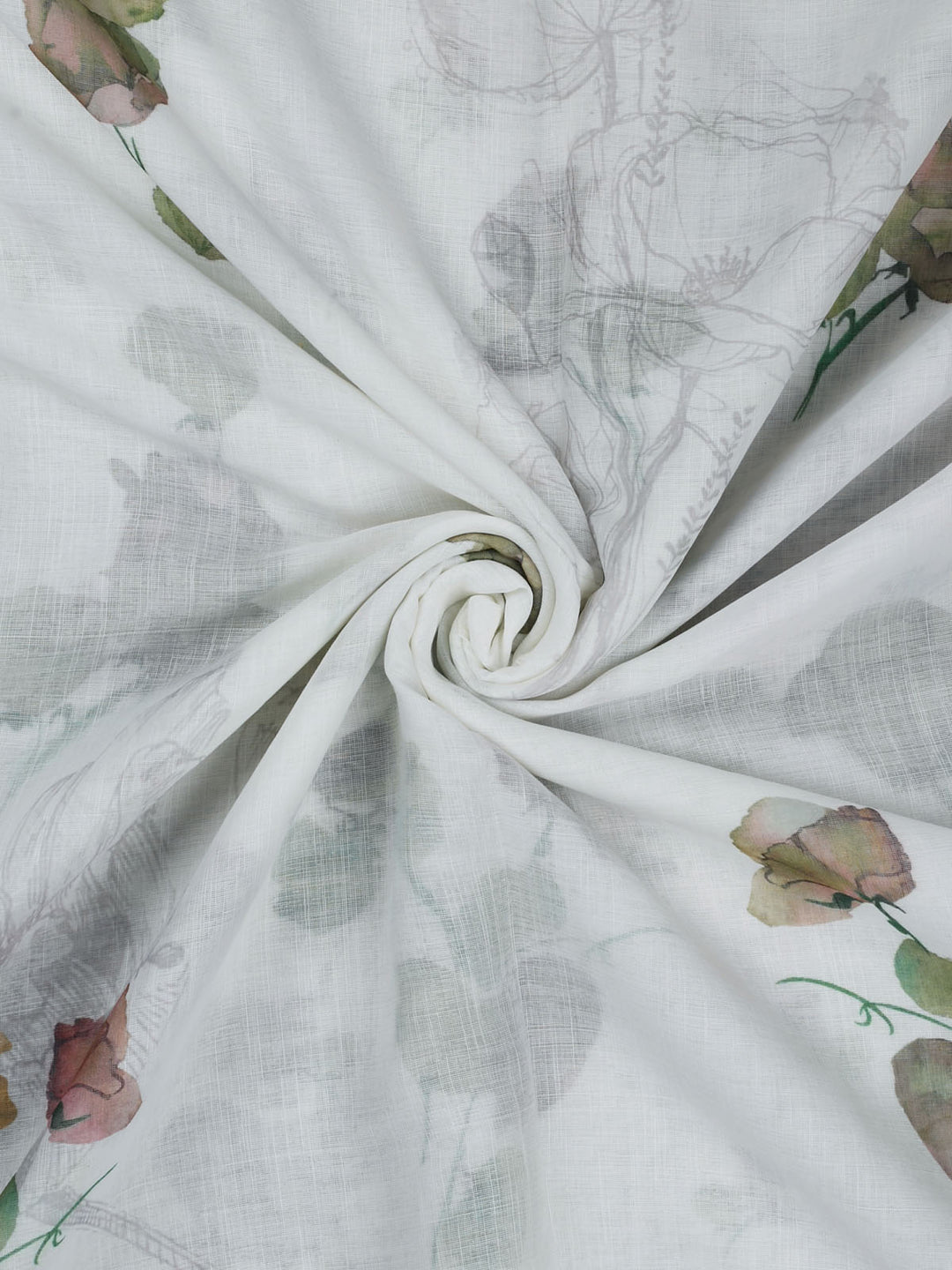 Green Linen Plain Banarasi Saree_3