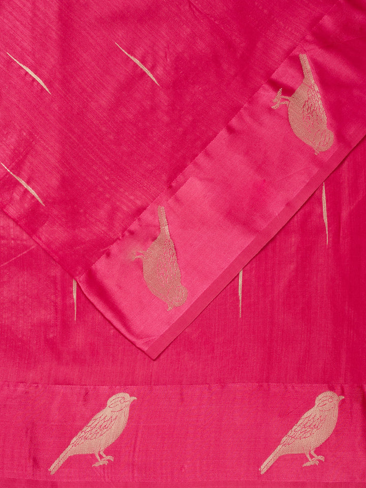 Rani Cotton Plain  Banarasi Saree