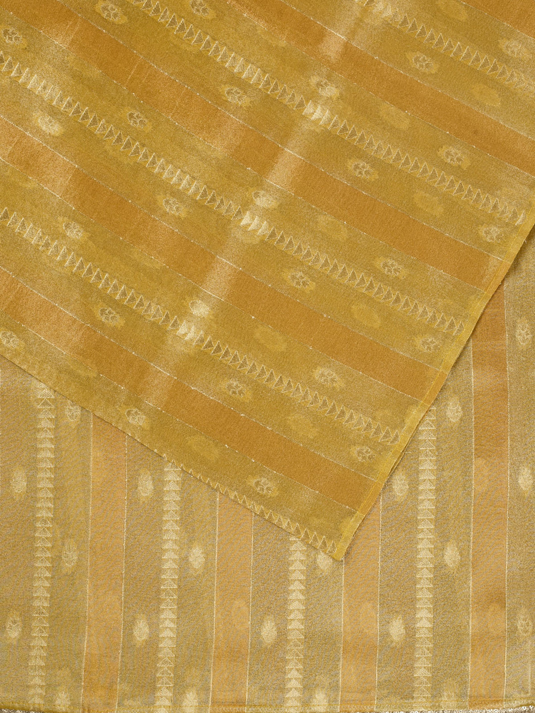 Yellow Tissue Zari Weave Banarasi Saree_2