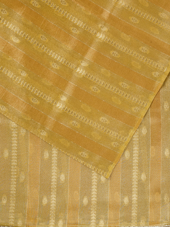 Yellow Tissue Zari Weave Banarasi Saree