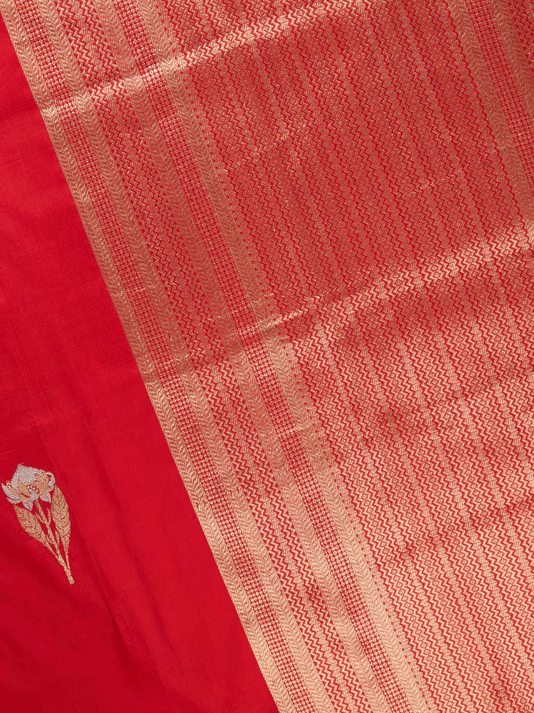 Red Katan Silk Banarasi Saree_3