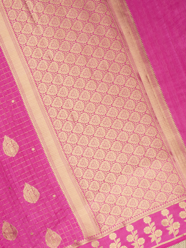 Pink Chiniya Silk Banarasi Saree