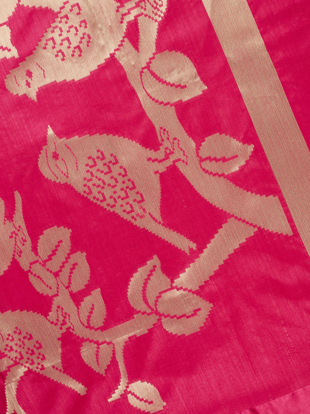 Rani Cotton Plain  Banarasi Saree_4