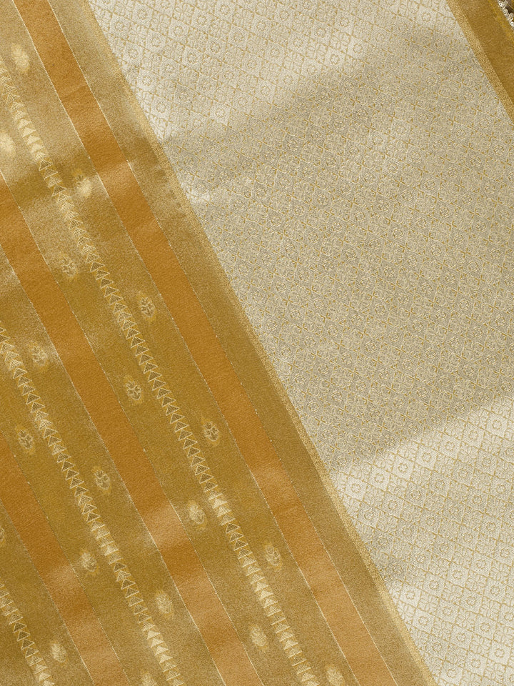 Yellow Tissue Zari Weave Banarasi Saree