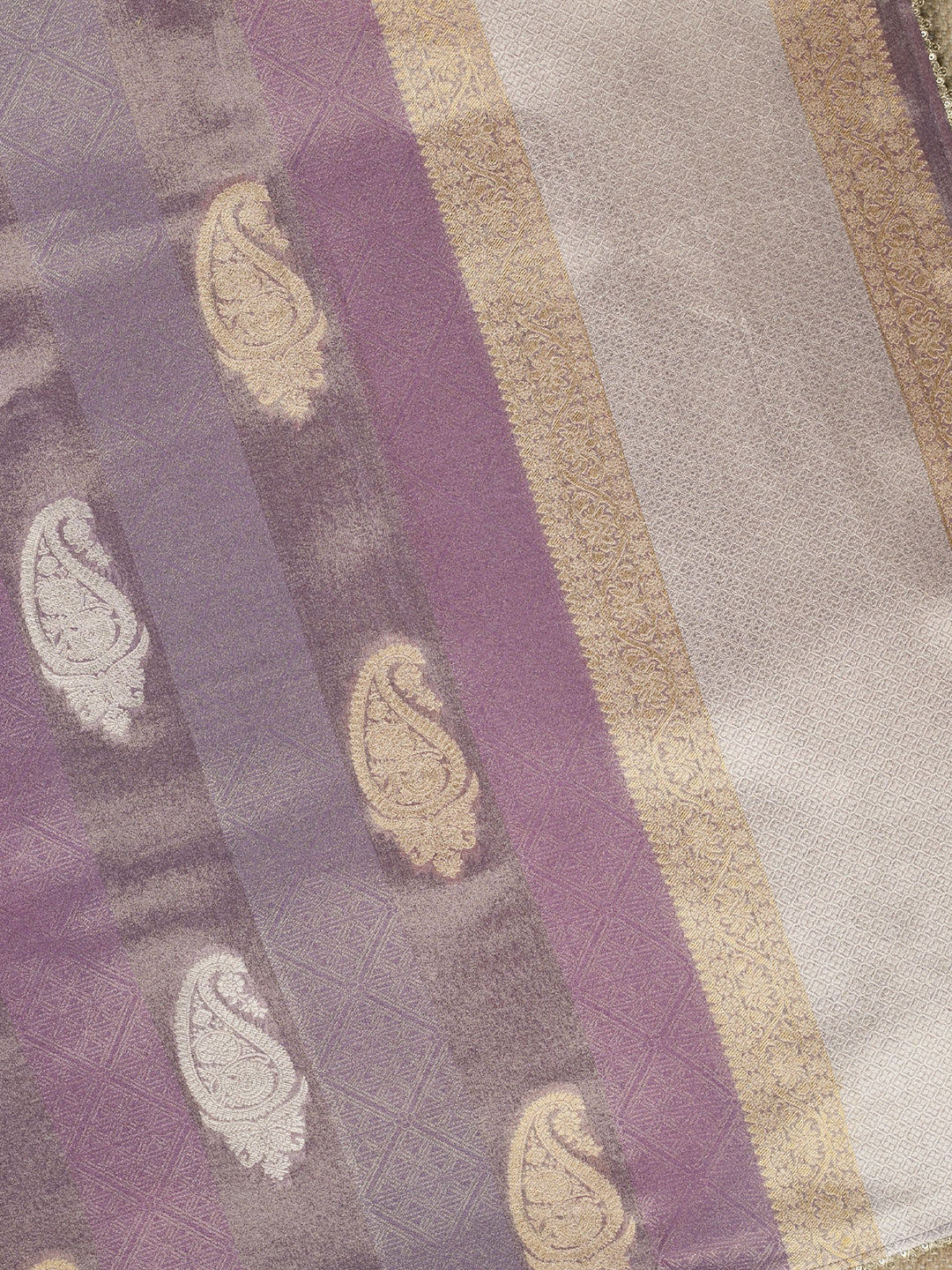 Purple Tissue Sonarupa Butta Banarasi Saree_4