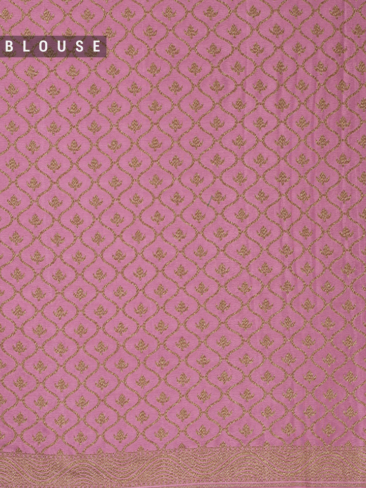 Mauve Crepe Georgette Banarasi Saree