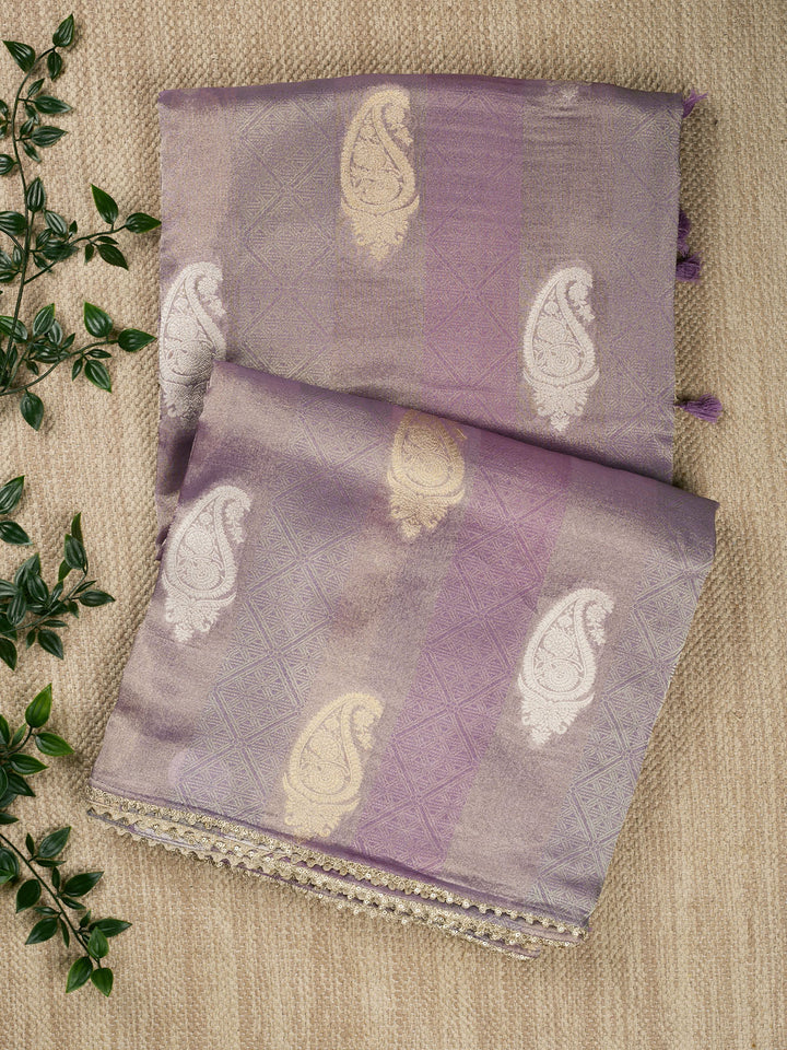 Purple Tissue Sonarupa Butta Banarasi Saree