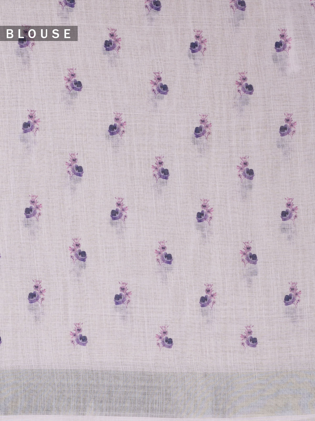 Purple Linen Plain Banarasi Saree_5