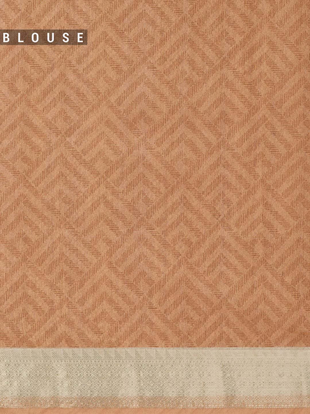 Orange Chanderi Printed Banarasi Saree_5