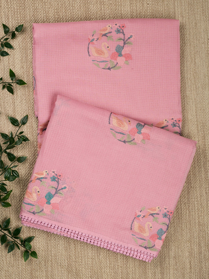 Purple Supernet Thread Butas Banarasi Saree