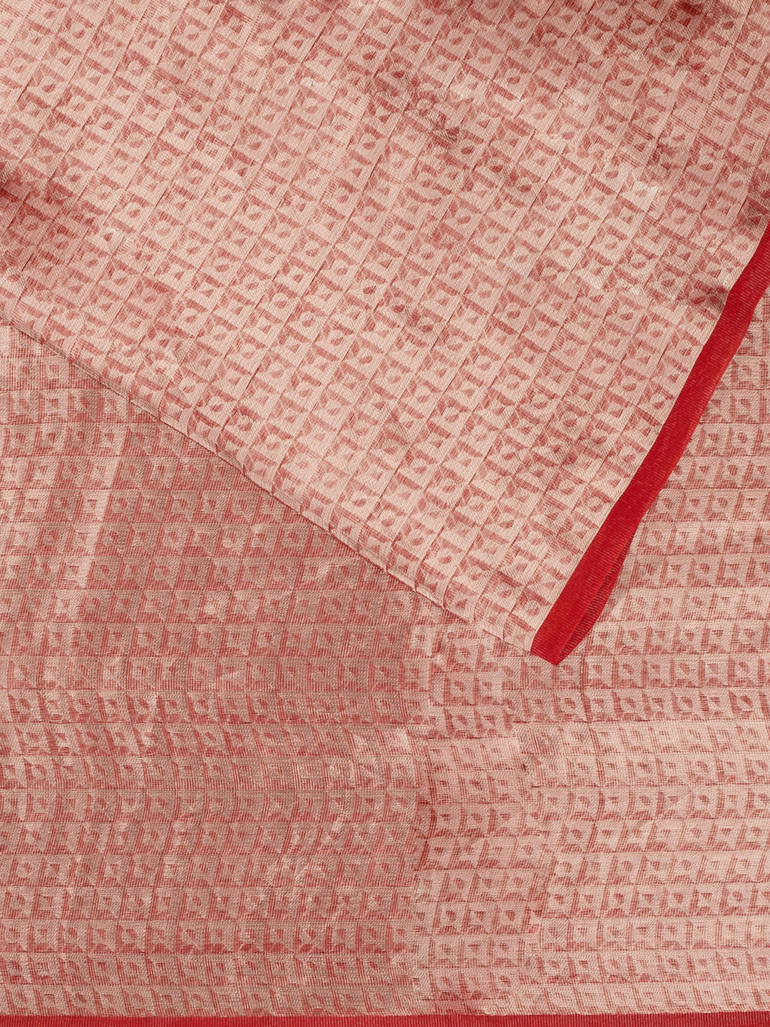 Red Pure Tissue Zari Weave Banarasi Saree_2