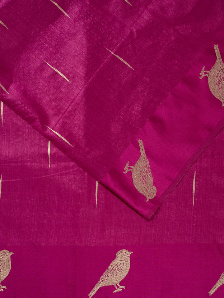 Purple Cotton Plain  Banarasi Saree