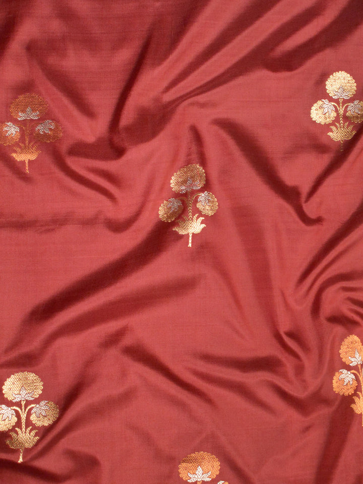 Wine Katan Silk Banarasi Saree