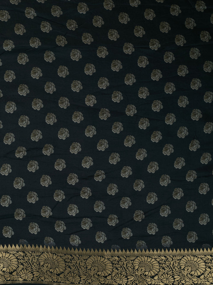 Beige Dola Silk  Printed Banarasi Saree