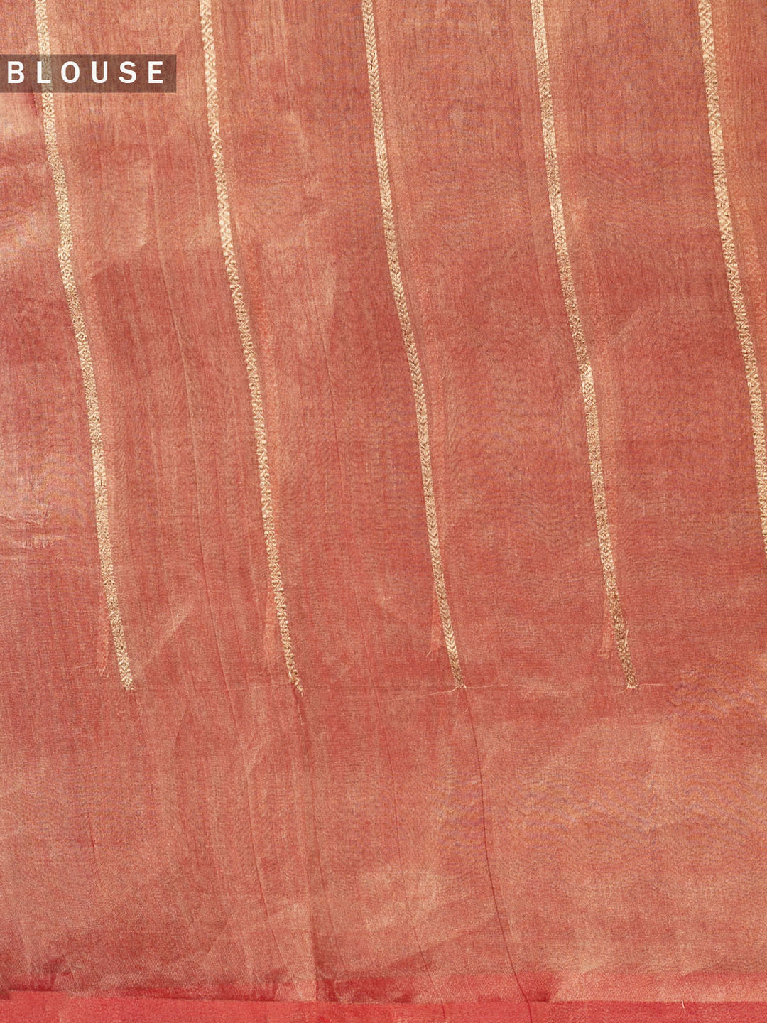 Orange Pure Tissue  Sonarupa Stripes Banarasi Saree_5