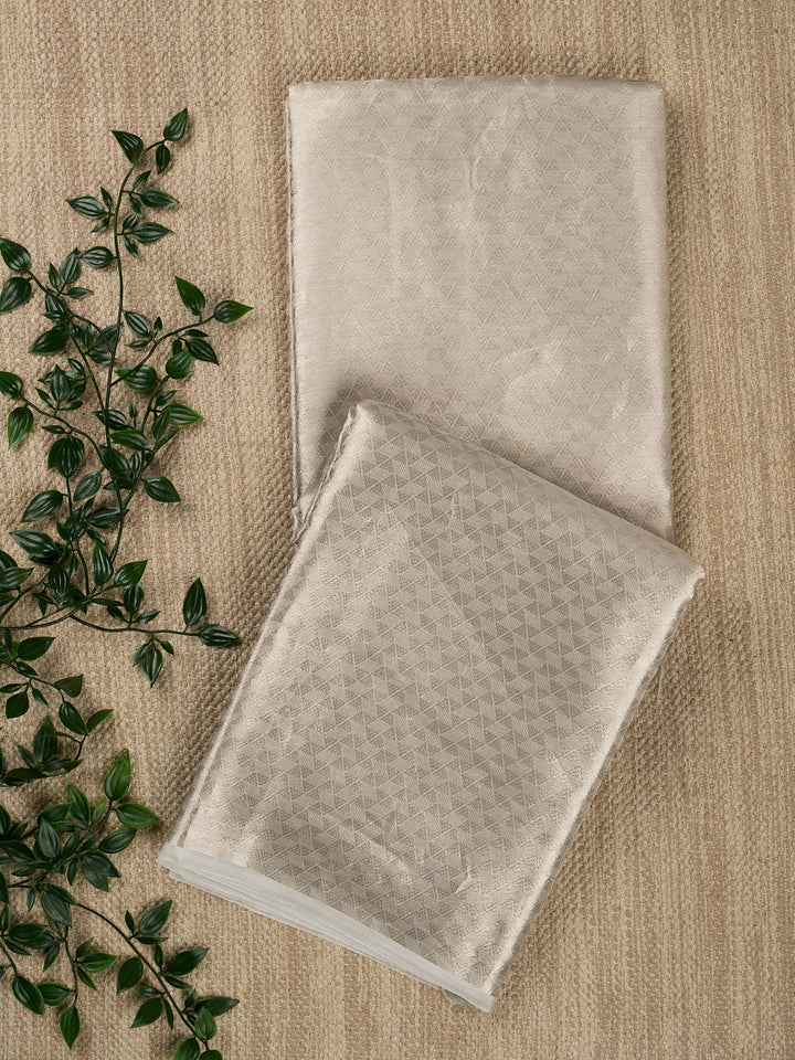 Silver Pure Tissue Zari Weave Banarasi Saree