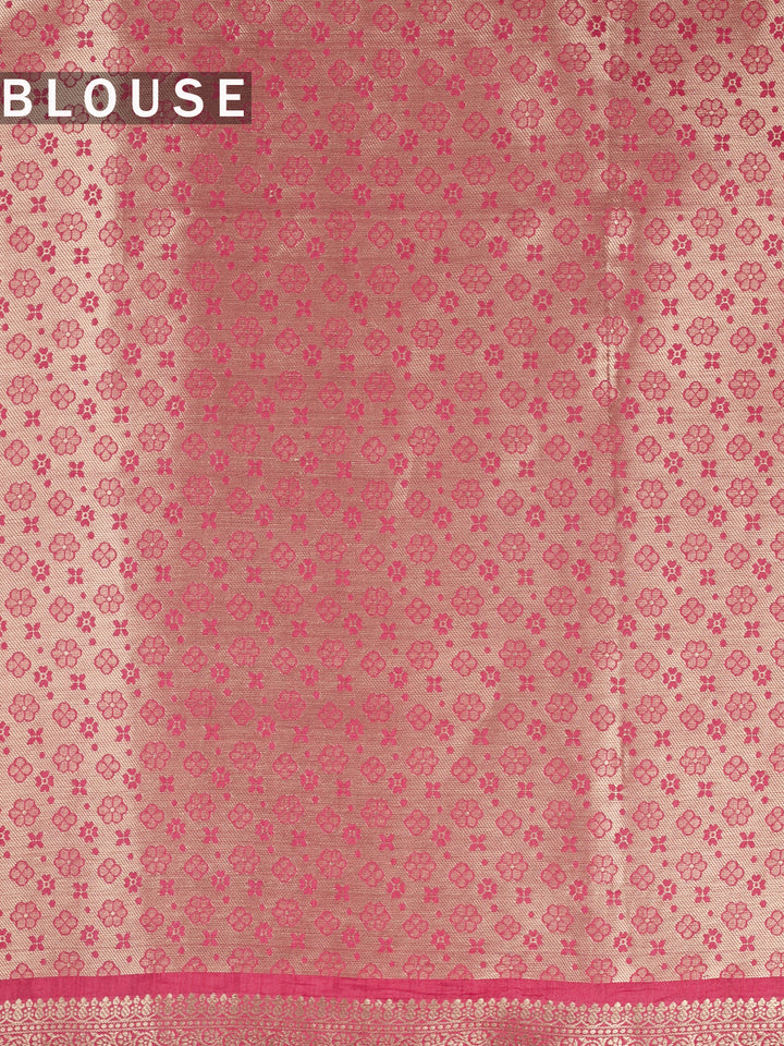 Burgundy Pink Chiniya Silk Banarasi Saree