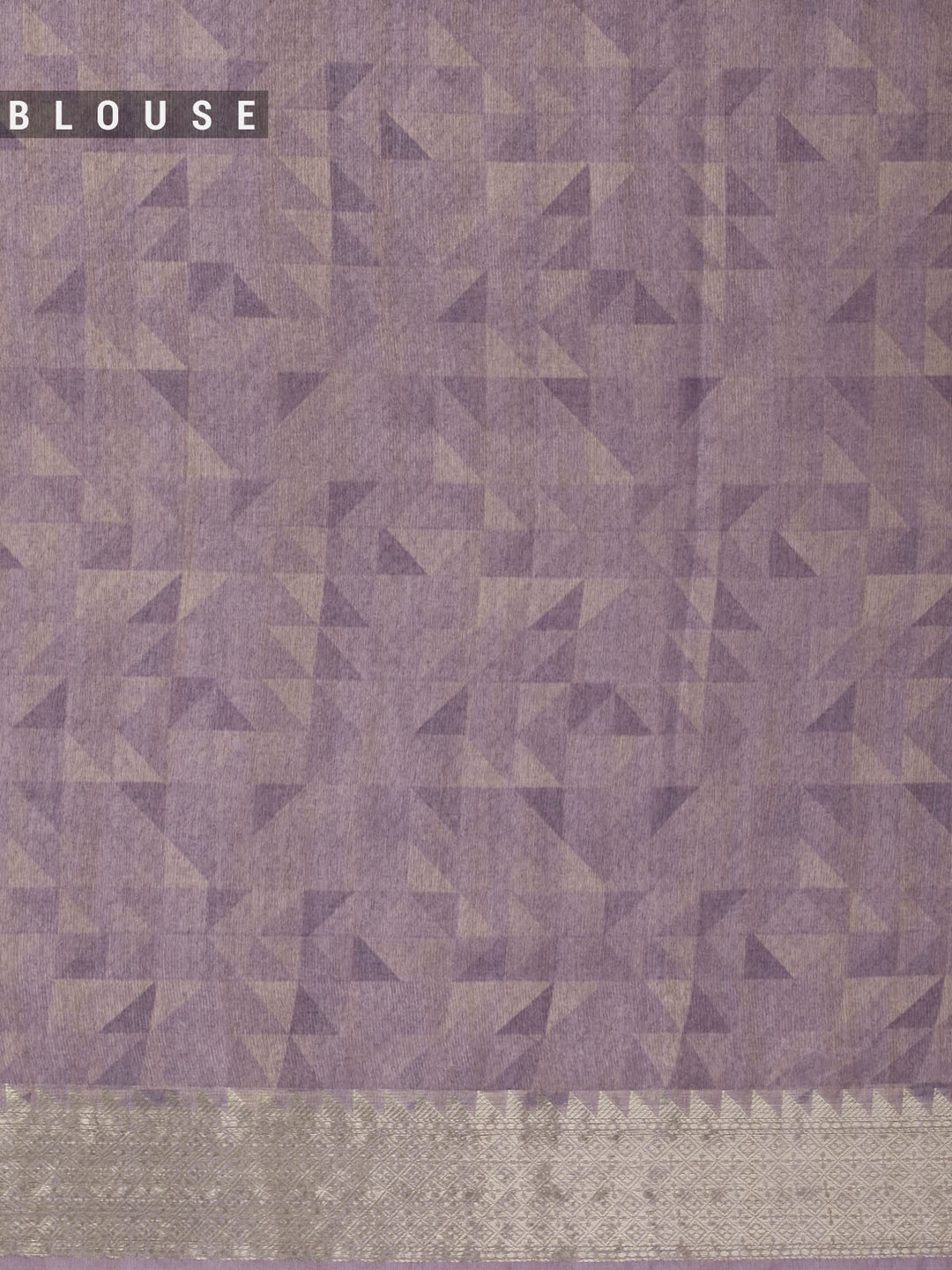 Purple Chanderi Printed Banarasi Saree_5