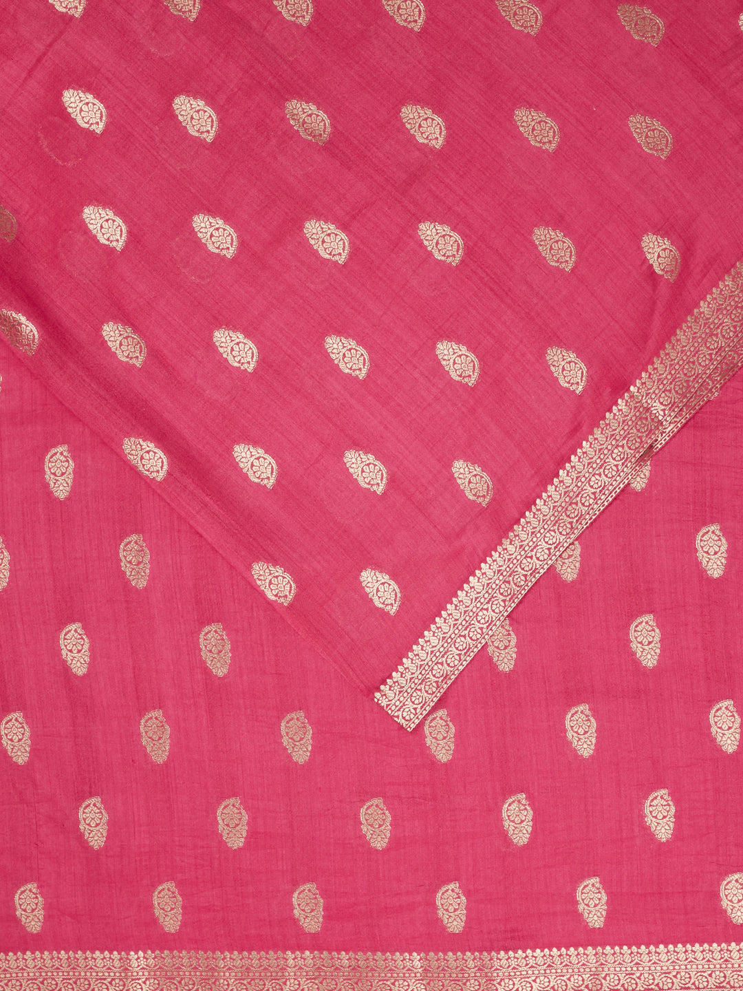 Burgundy Pink Chiniya Silk Banarasi Saree_2