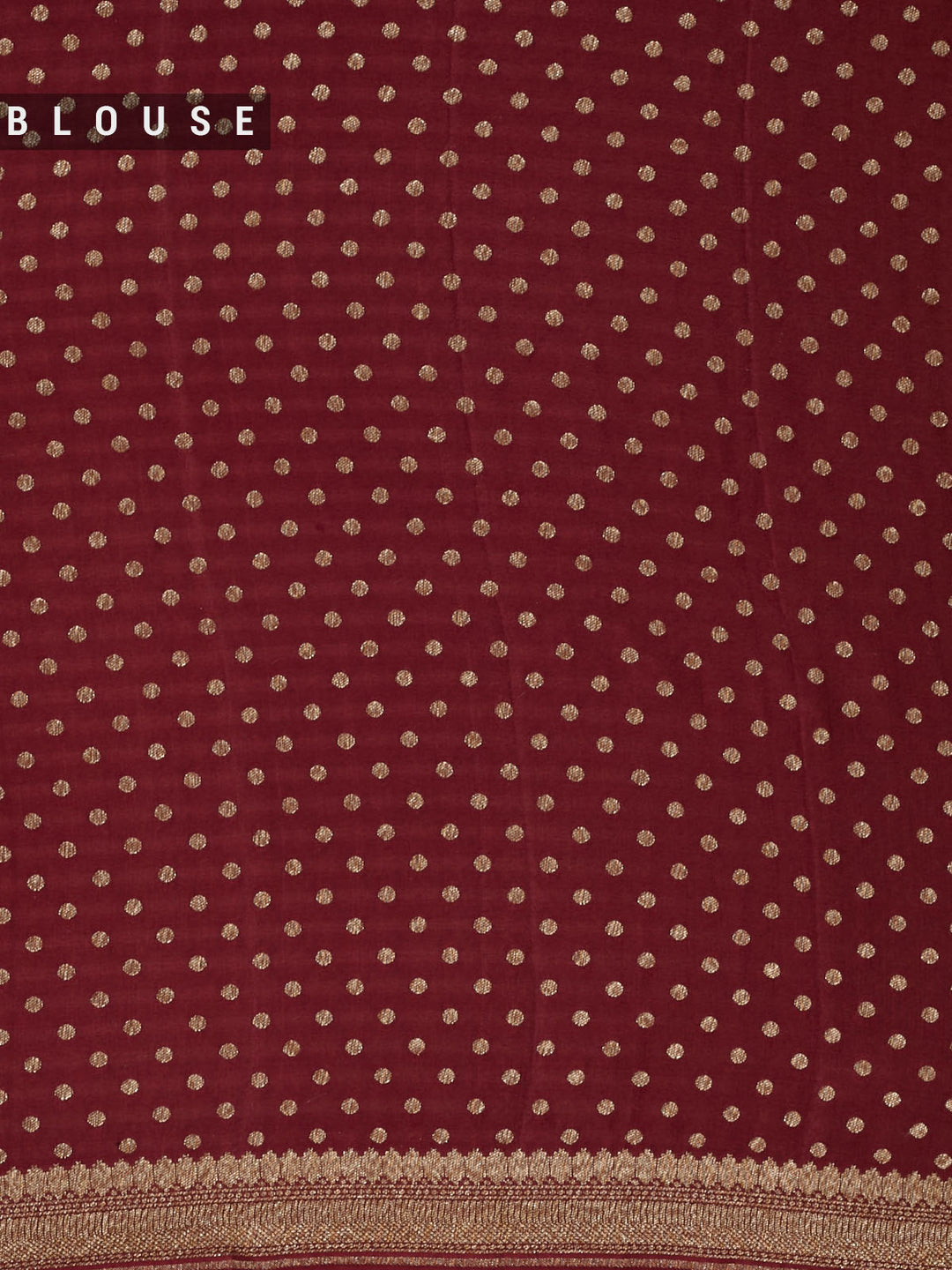 Maroon Crepe Georgette Banarasi Saree_5