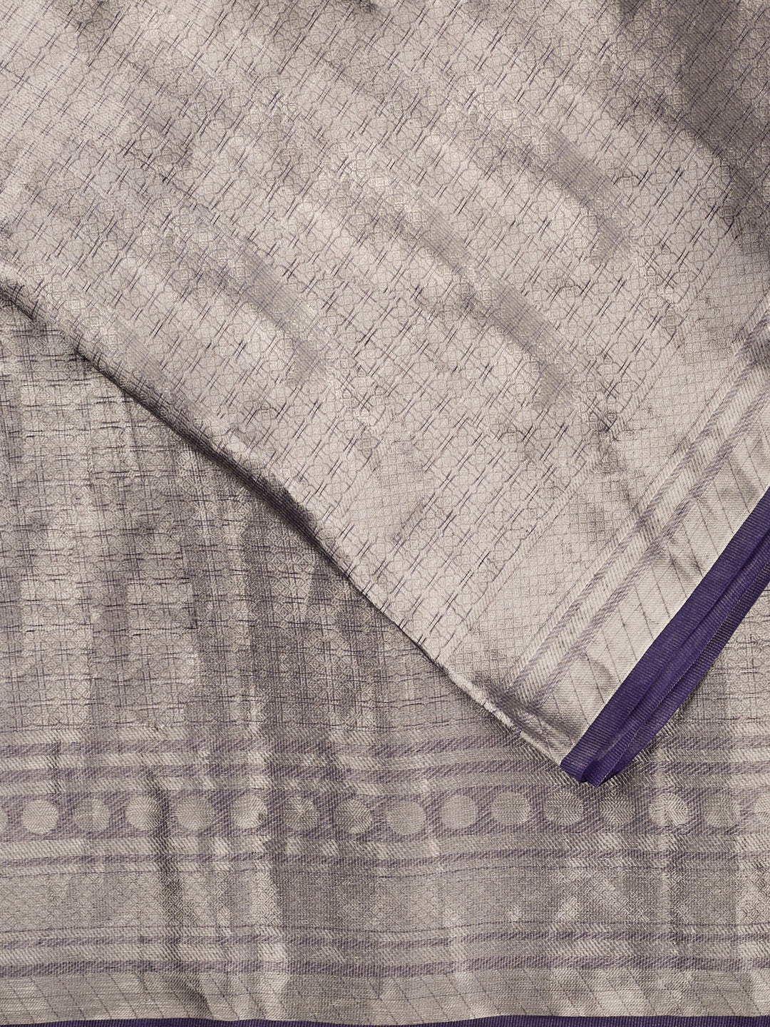 Purple Pure Tissue Zari Weave Banarasi Saree_2