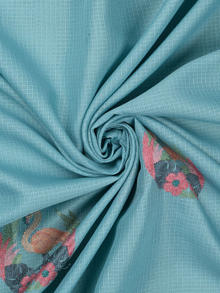 Blue Supernet Thread Butas Banarasi Saree