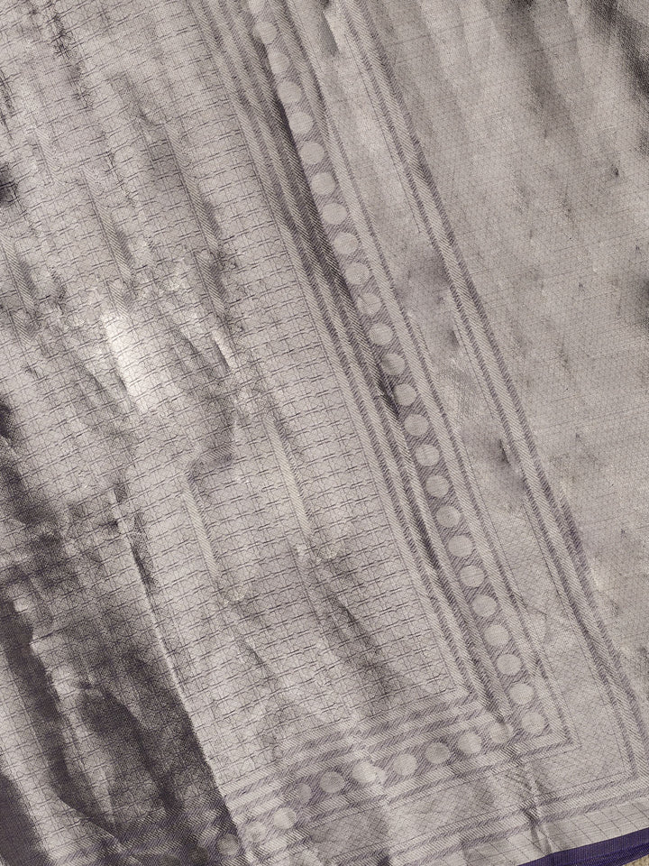 Purple Pure Tissue Zari Weave Banarasi Saree