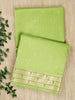 Green Cotton Zari Buti Banarasi Saree