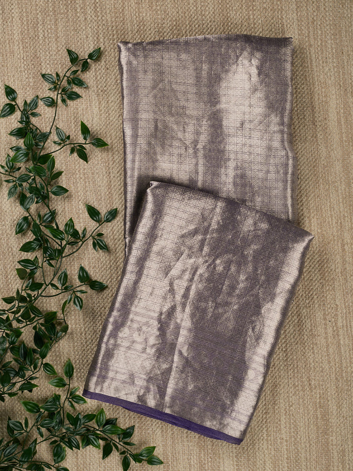 Purple Pure Tissue Zari Weave Banarasi Saree