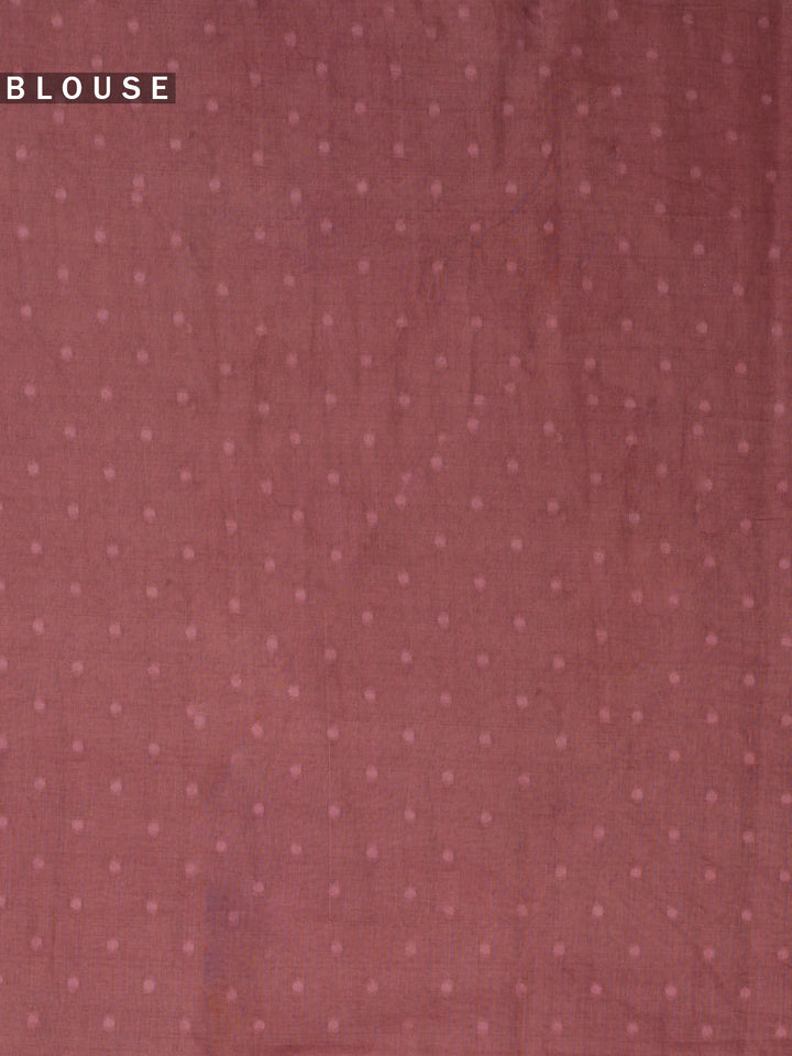 Mauve Organza Plain Banarasi Saree