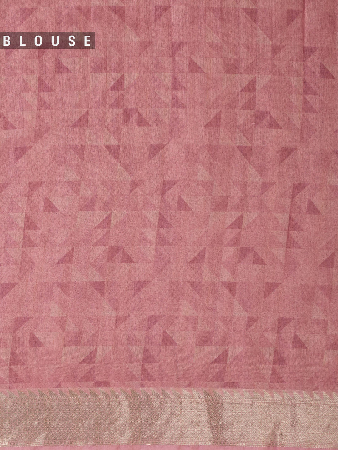 Pink Chanderi Printed Banarasi Saree_4