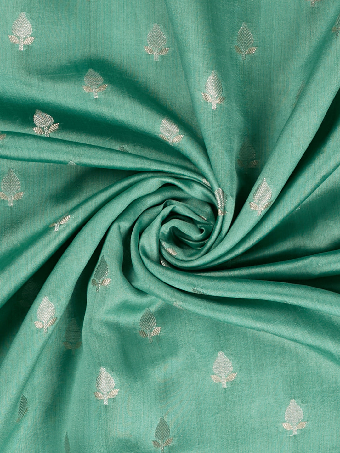 Green Chiniya Silk Banarasi Saree_3