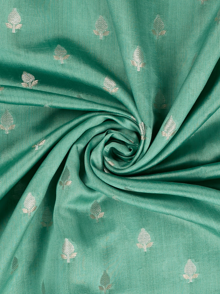 Green Chiniya Silk Banarasi Saree