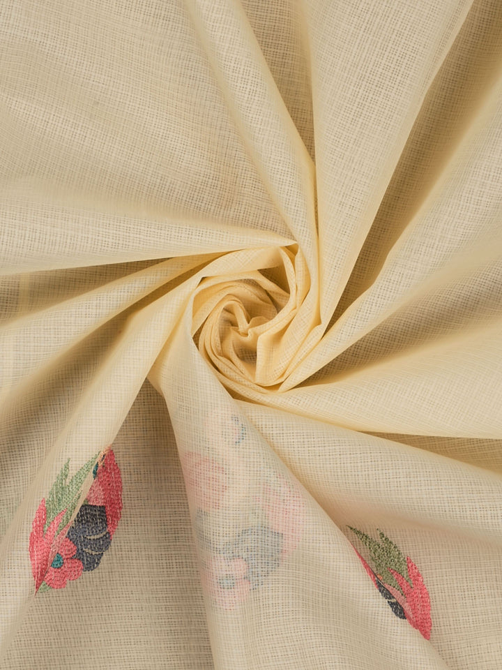 Yellow  Supernet Thread Butas Banarasi Saree