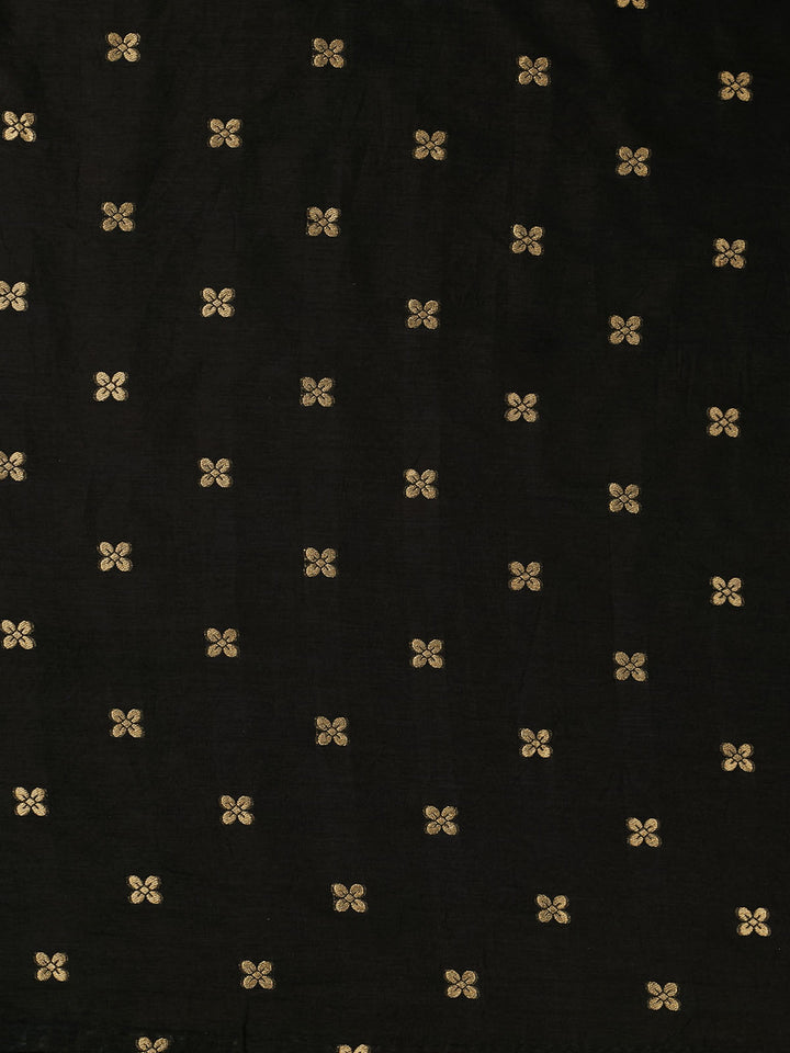 Black Chiffon Printed Banarasi Saree