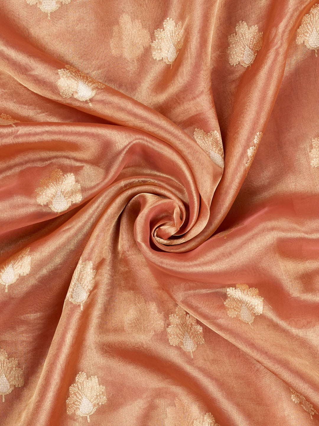 Peach Pure Tissue Sonarupa Butis Banarasi Saree_3