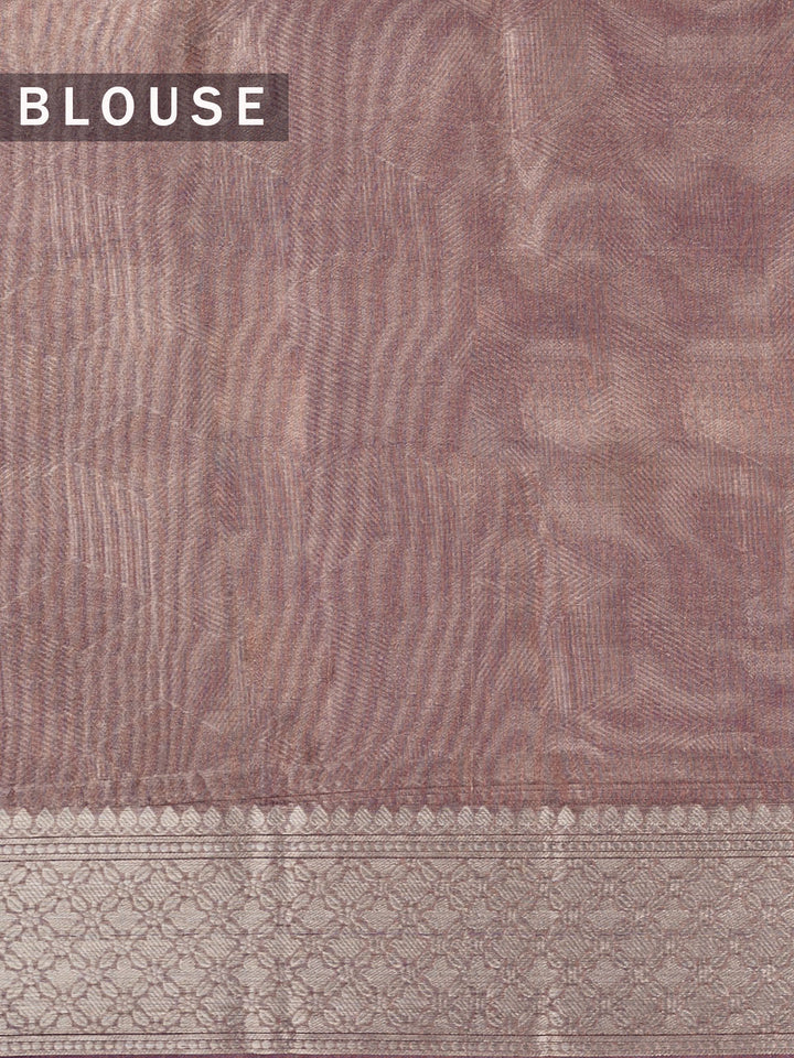 Wine Pure Tissue Zari Weave Banarasi Saree