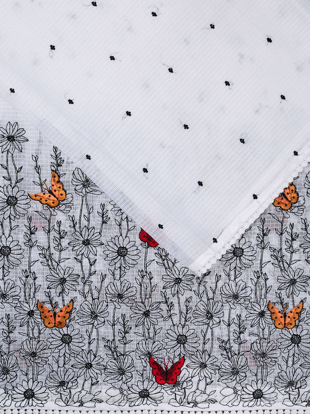 White Kota Thread Butis Banarasi Saree_2