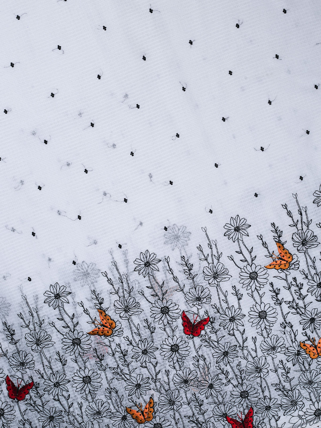 White Kota Thread Butis Banarasi Saree_4