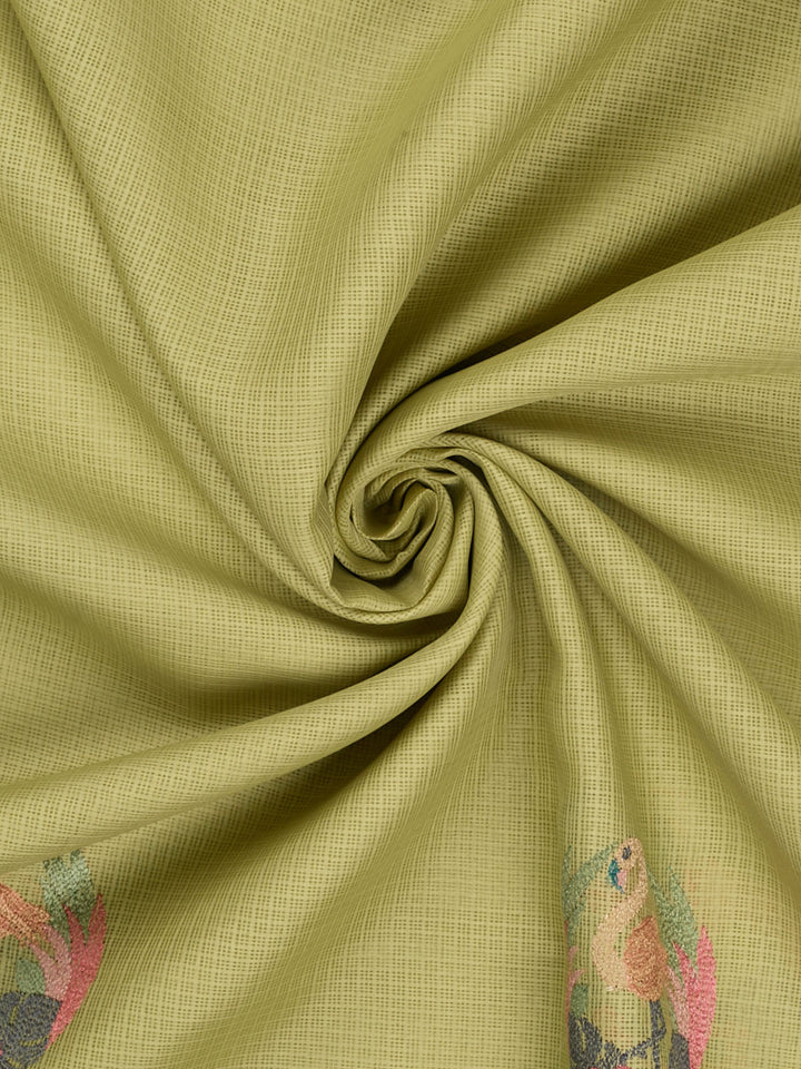 Green Supernet Thread Butas Banarasi Saree