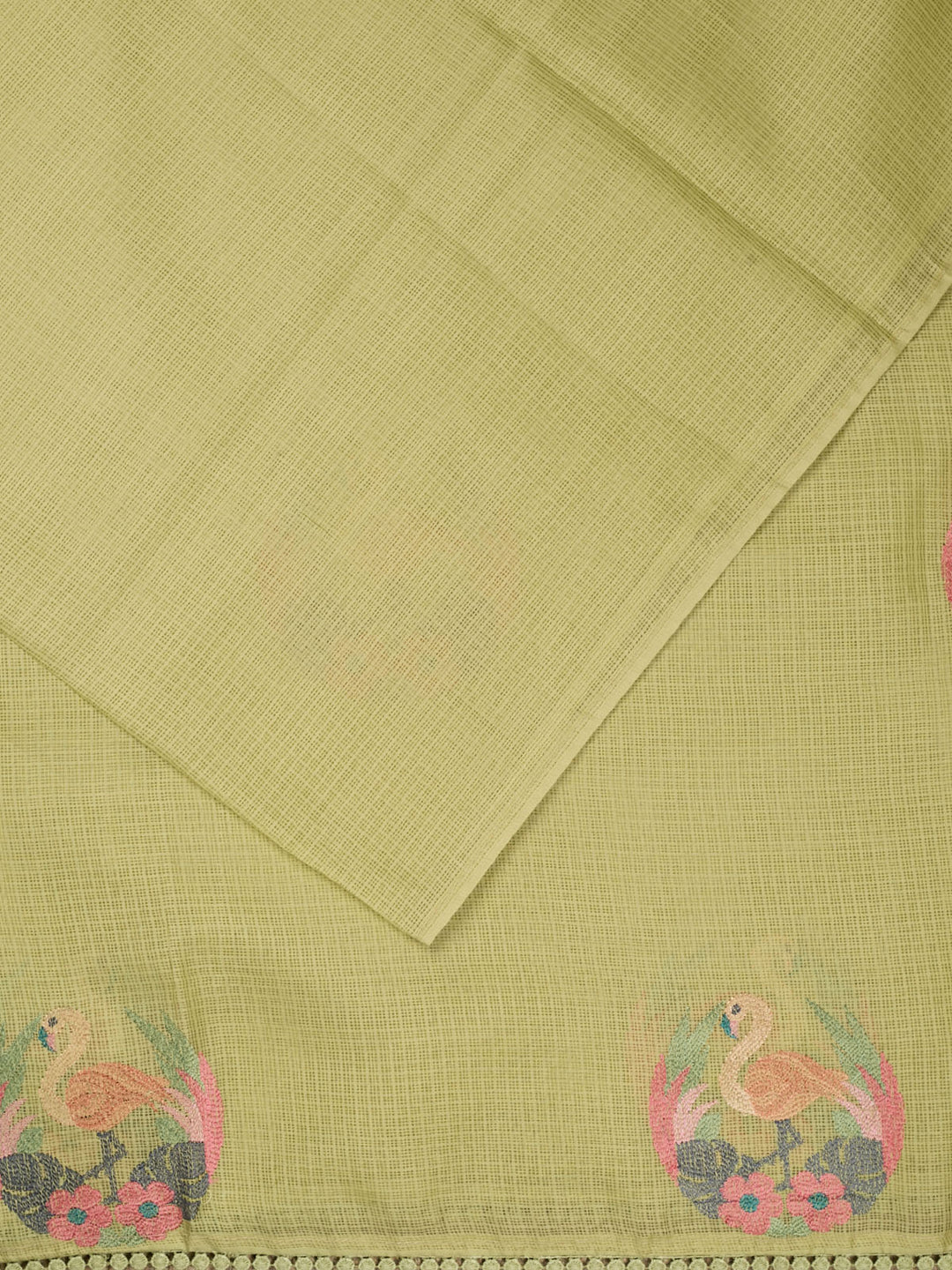 Green Supernet Thread Butas Banarasi Saree_2