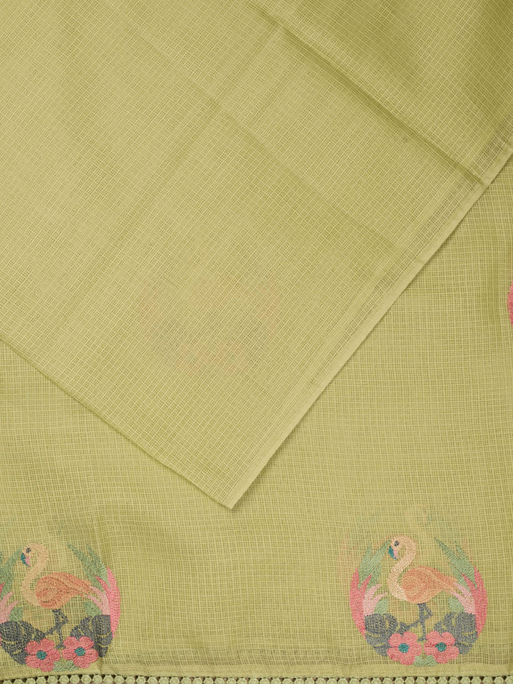 Green Supernet Thread Butas Banarasi Saree