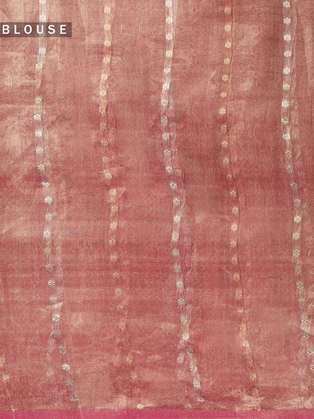 Pink Pure Tissue Sonarupa Stripes Banarasi Saree_5