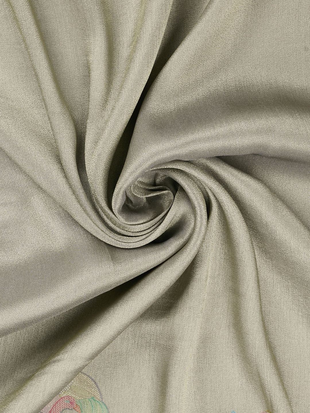 Green Pure Tissue Plain Banarasi Saree_3